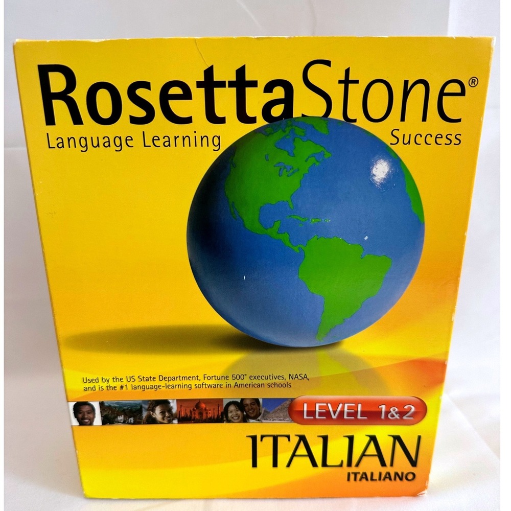 Rosetta Stone Italian Level 1‎ & 2 Software Personal Edition PC Mac